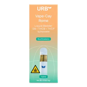 Urb Liquid Badder Disposable Vape, Blue Strawberry