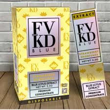 FVKD Blue Lotus &amp; HHC Disposable Vape, Strawberry Shortcake