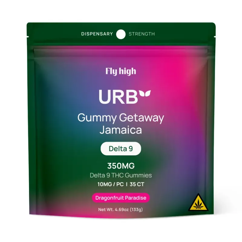 Urb Delta 9 gummies, 350mg Jamaica Dragonfruit Paradise