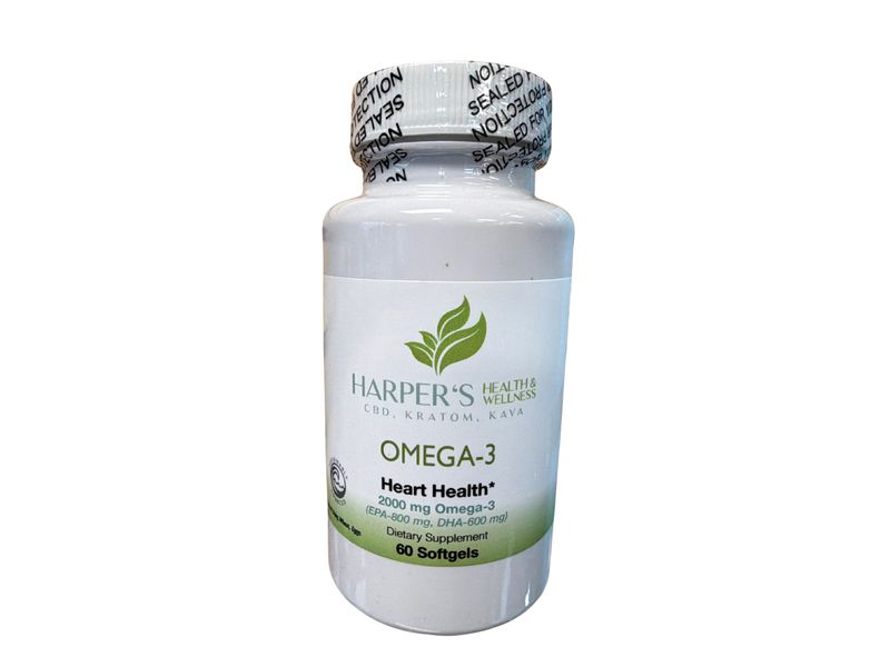 Harper's OMEGA 3 Fish oil 2000mg 60 veggie caps