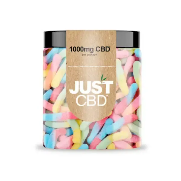 Just CBD Gummies, Type: Sour Worms (1000mg)