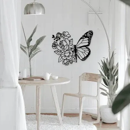 Floral Butterfly Wall Décor