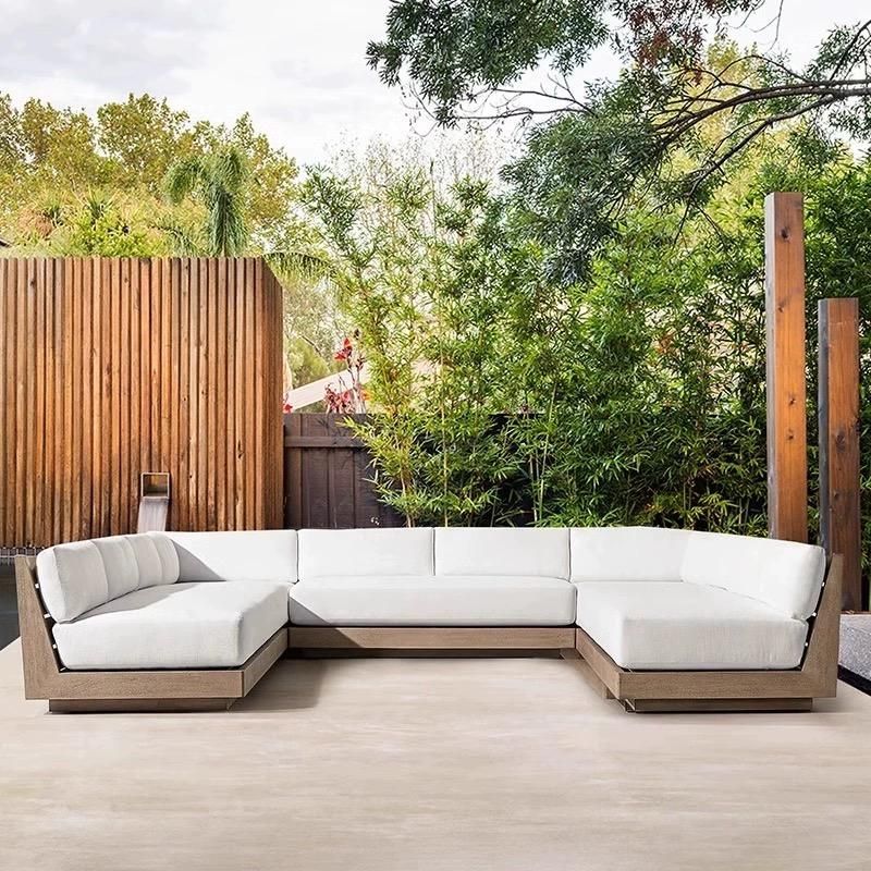 Luxury Teak Wood Outdoor Garden Sofa Set Patio