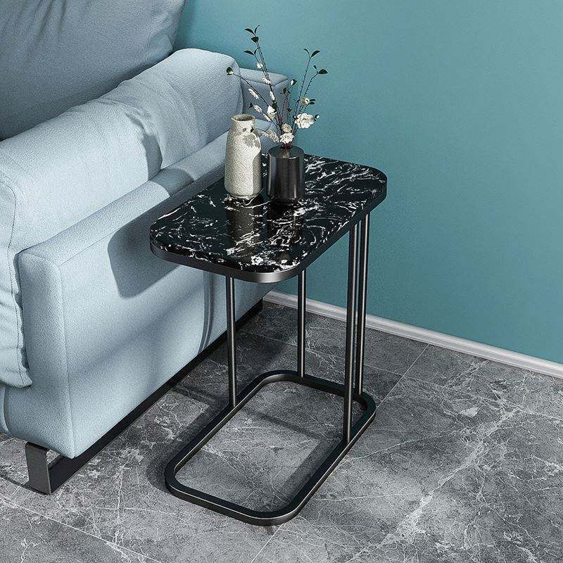 Marble White Gold C Shape Coffee Table