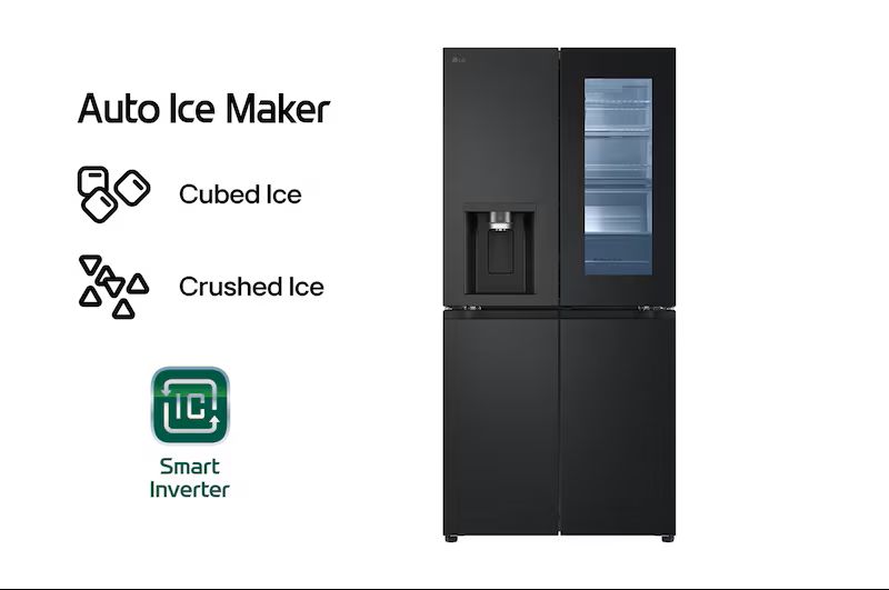 20.8 cu. ft. French Door Refrigerator with Smart Inverter Compressor in Matte Black