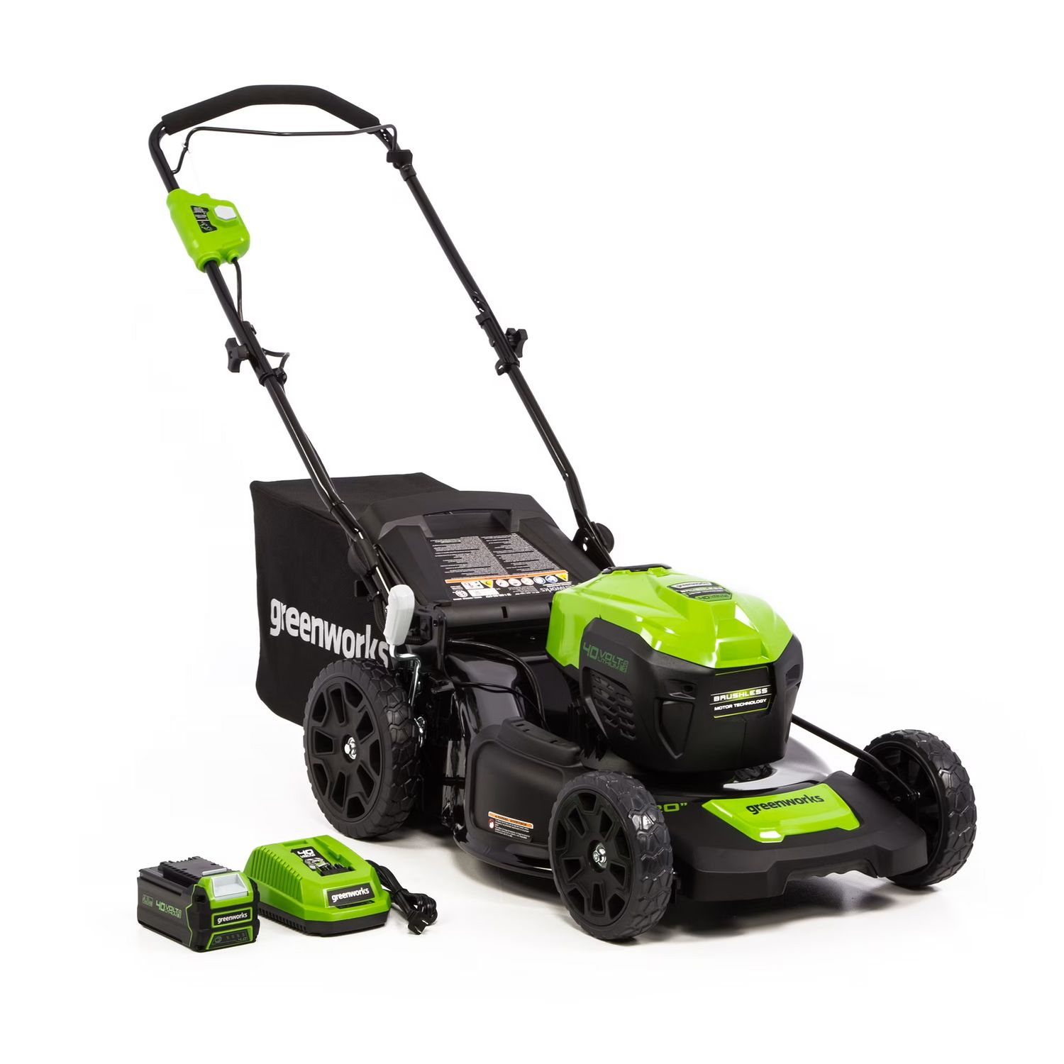 Greenworks 40V 20 Greenworks 40V 20" Brushless Push Lawn Mower with 4.0 Ah Battery & Quick Charger 2516302VT