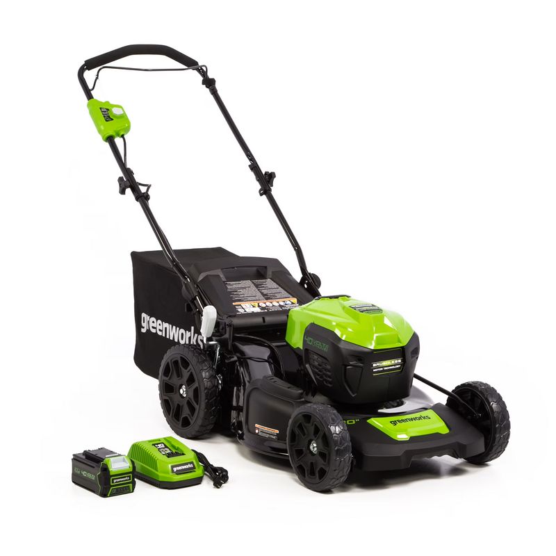 Greenworks 40V 20" Brushless Push Lawn Mower with 4.0 Ah Battery & Quick Charger 2516302VT