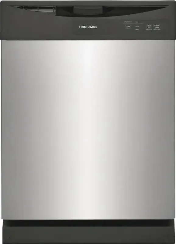 Frigidaire - 24 Front Control Built-In Dishwasher with Energy Saver Dry, 62dba - Stainless Steel