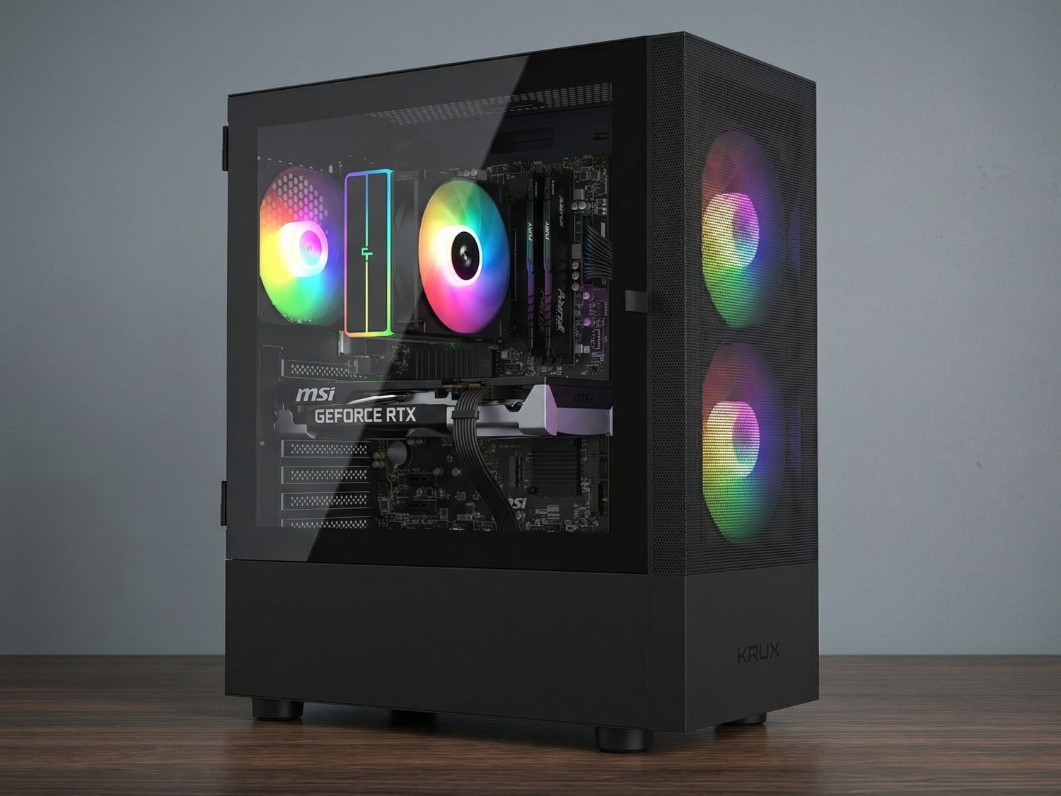 Ryzen 5 5600 / RTX 5060 8GB / 16 GB RAM / 1TB Dysk M.2 / Krux Vako / RGB