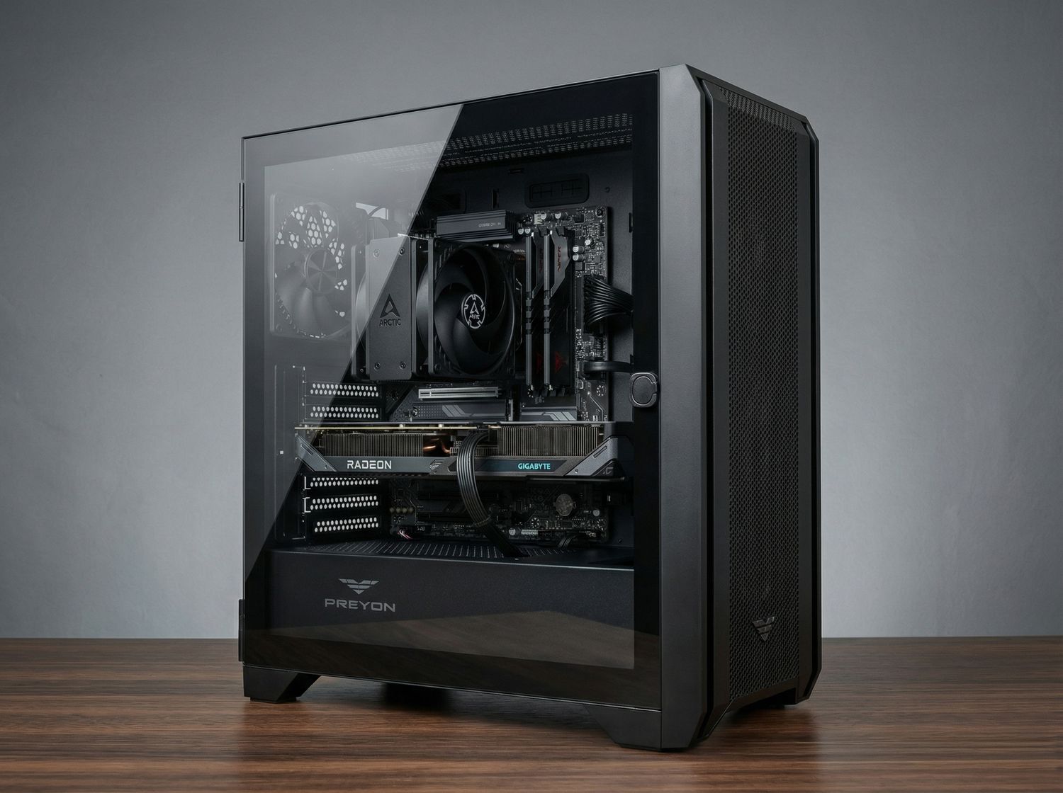 Ryzen 7 7700 / RX 9070 16GB / 32 GB RAM / 2TB Dysk M.2 / PREYON Nest Windy / Bez RGB