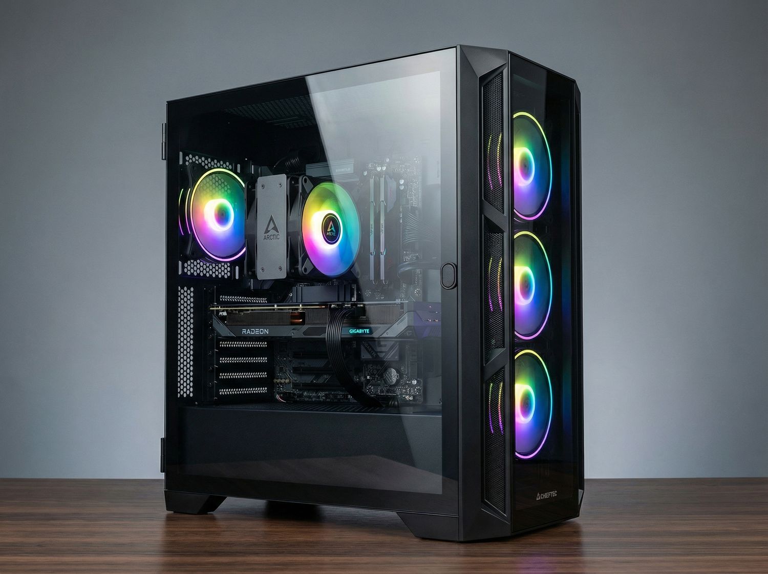 Ryzen 5 7500F / RX 9070 16GB / 32 GB RAM / 1TB Dysk M.2 / Chieftec Apex Lumo / RGB