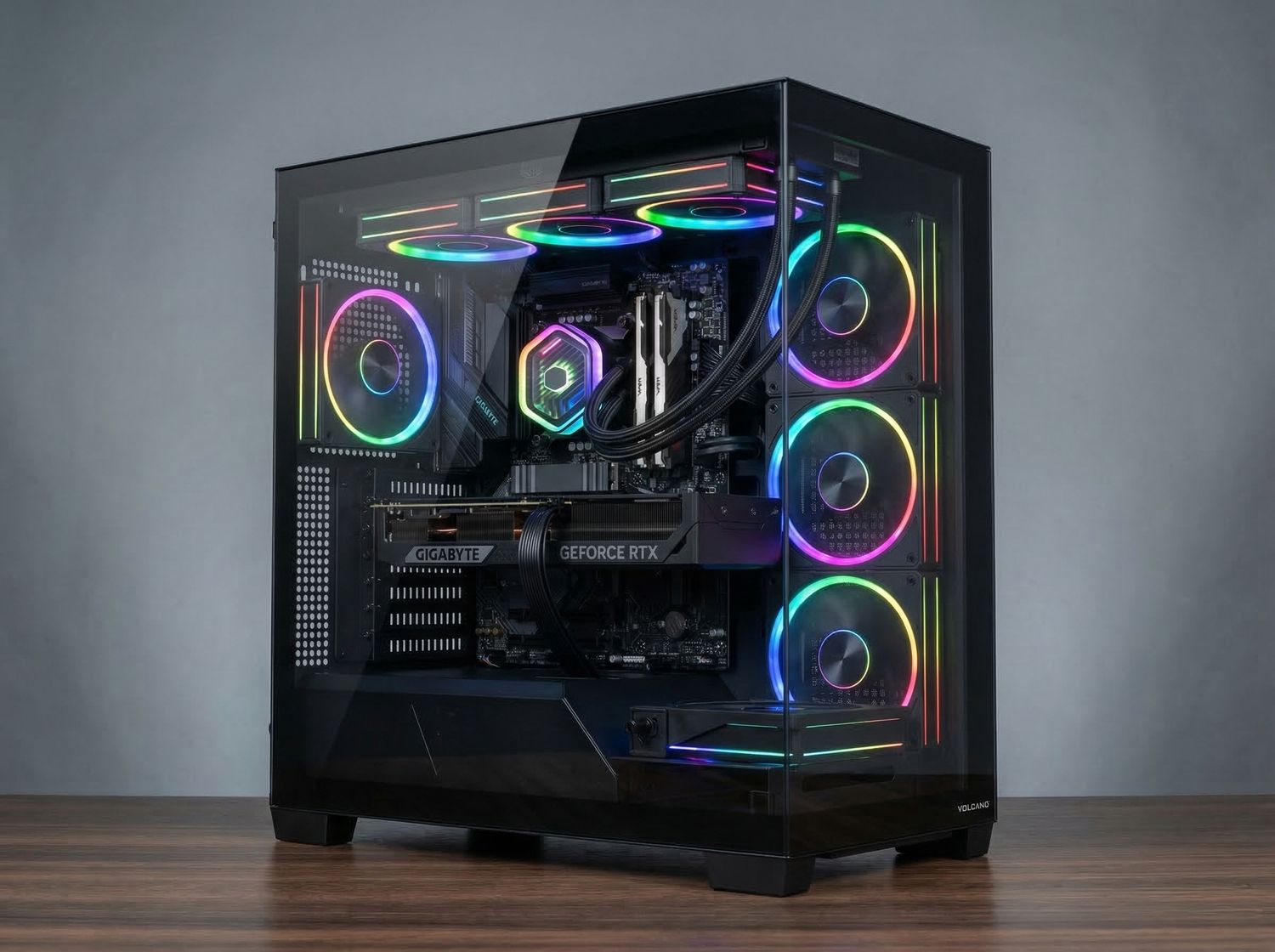 Ryzen 7 9800X3D / RTX 5070 Ti 16GB / 32 GB RAM / 2TB Dysk M.2 / Modecom Volcano Stellar 8F / Akwarium