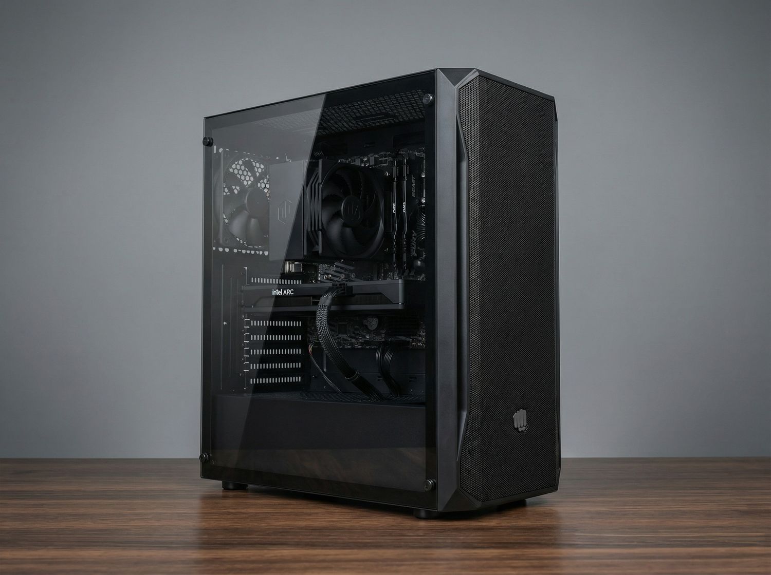 Ryzen 5 5500 / ARC B570 10 GB / 16 GB RAM / 512GB Dysk M.2 / Fury Shobo SH4F / Bez RGB