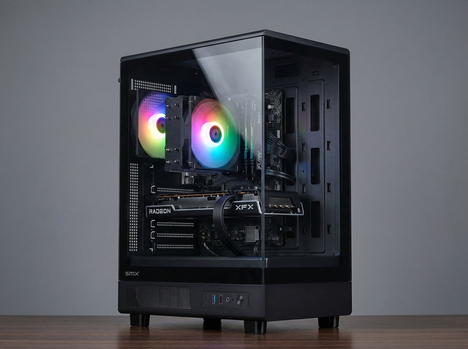 Ryzen 5 5600 / RX 7600 8GB / 16 GB RAM / 512GB Dysk M.2 / SMX Core / Akwarium Ryzen 5 5600 / RX 7600 8GB / 16 GB RAM / 512GB Dysk M.2 / SMX Core / Akwarium