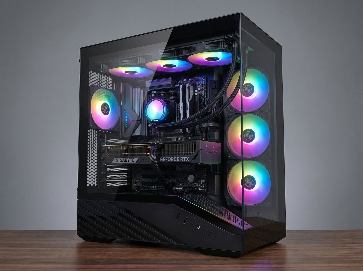 Ryzen 5 9600X / RTX 5070 Ti 16GB / 32 GB RAM / 2TB Dysk M.2 / Lian Li Vector V100 / Akwarium