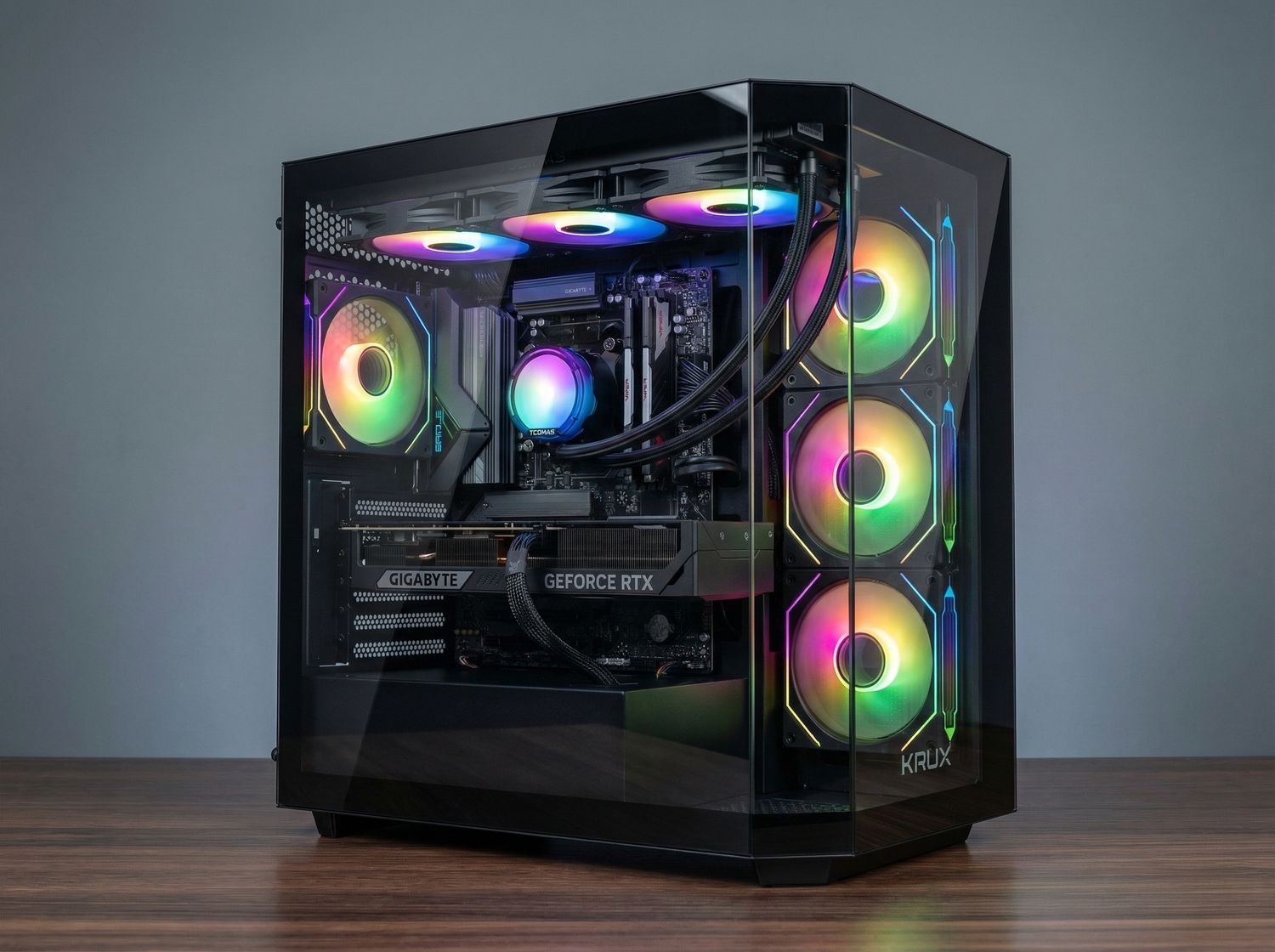 Ryzen 7 7800X3D / RTX 5070 TI 16GB / 32 GB RAM / 2TB Dysk M.2 / KRUX Empero / Akwarium