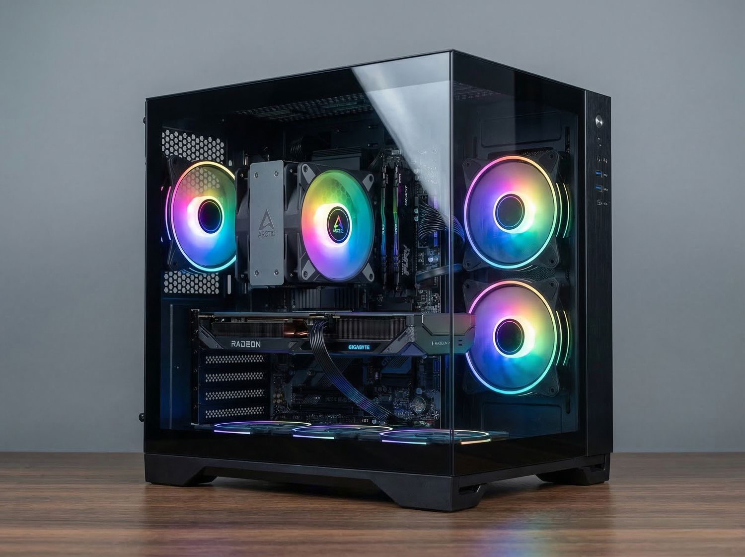 i5 14400f / RX 9060 XT 16 GB / 16 GB RAM / 1TB Dysk M.2 / Chieftec Visio / Akwarium