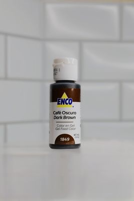 ENCO Dark Brown Gel Food Coloring – For Baking and Cake Decorating (40 g)