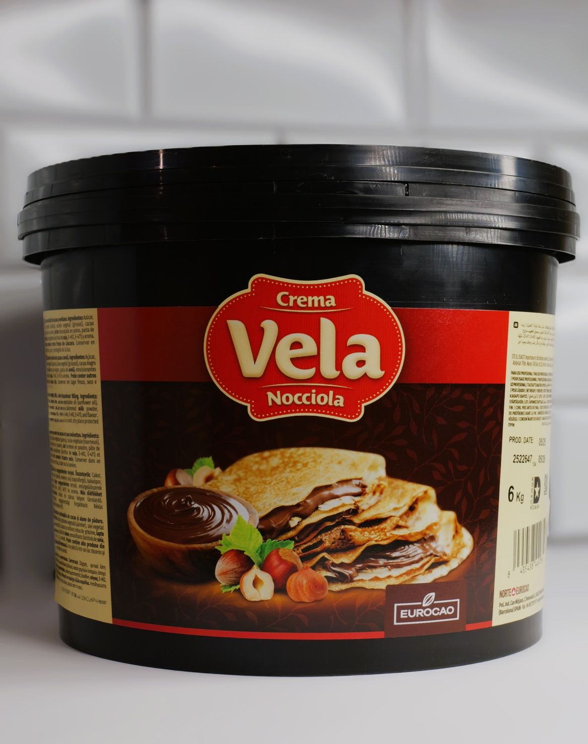 Vela Nocciola Cream – Hazelnut Spread for Fillings and Toppings | 6 kg
