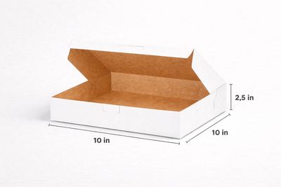 White Bakery Box 10×10×2.5