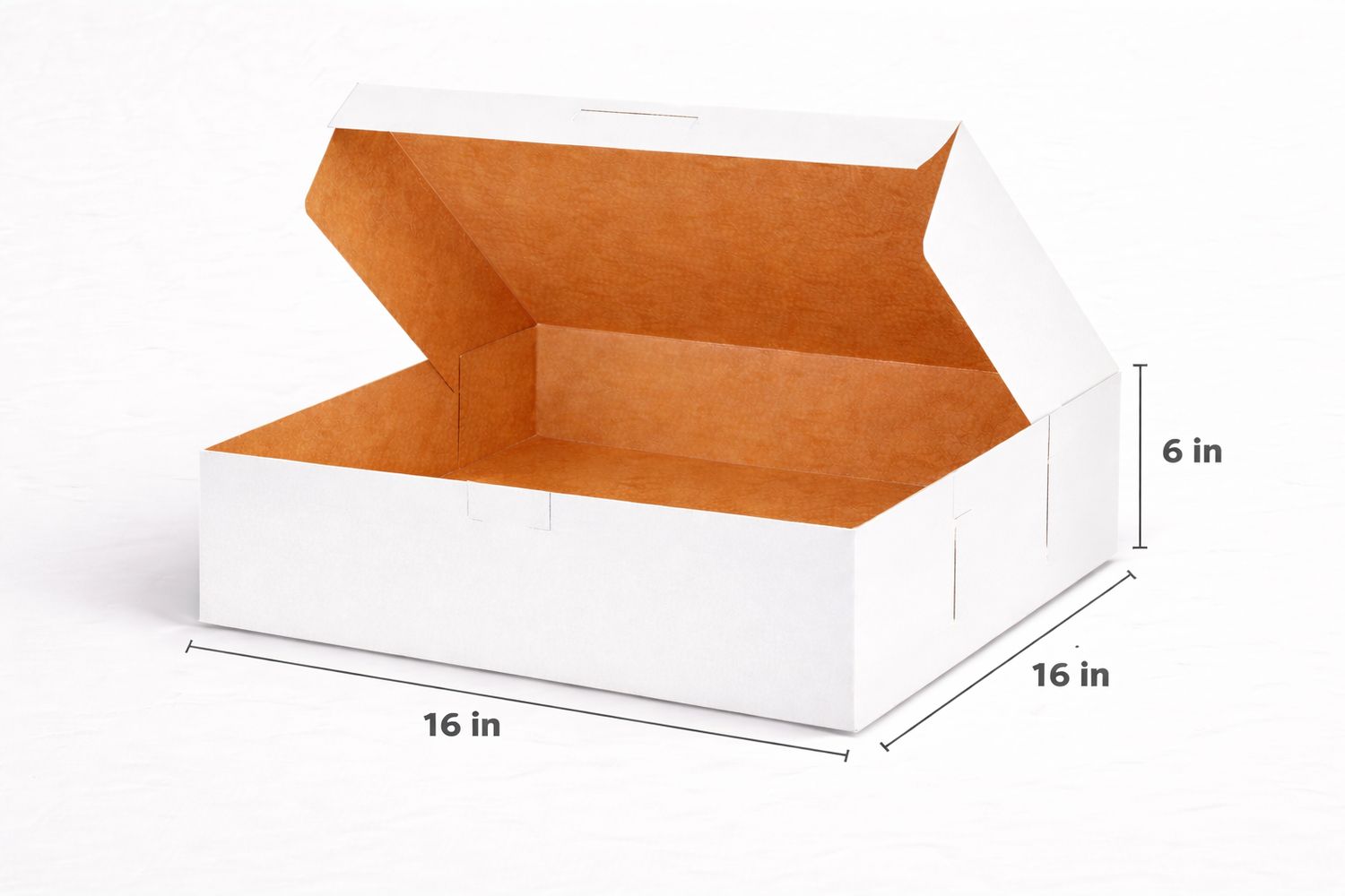 Caja Blanca para Panadería 16 × 16 × 6