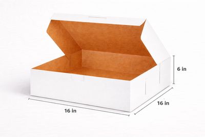 Caja Blanca para Panadería 16 × 16 × 6