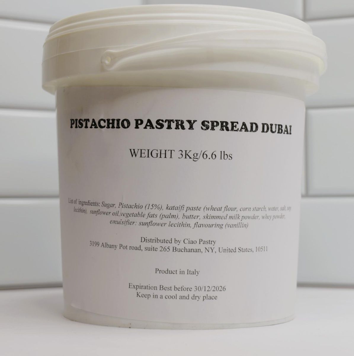 Pistachio Pastry Spread Dubai – Professional Pistachio Spread (3 kg / 6.6 lb)