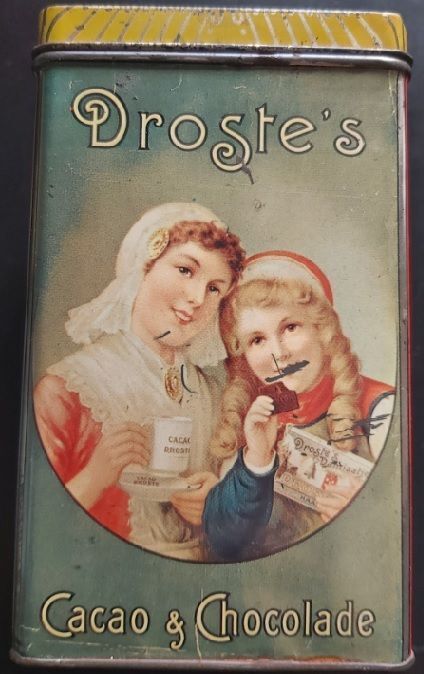 Scatola Latta Droste's Cacao DROSTE Vintage Scatola Latta Droste's Cacao DROSTE Vintage