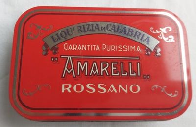 Scatola Latta Tin Box Amarelli Rossano Liquirizia di Calabria Garantita Purissima Vintage Scatola Latta Tin Box Amarelli Rossano Liquirizia di Calabria Garantita Purissima Vintage