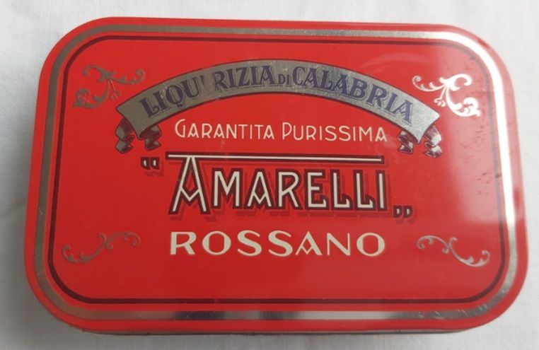 Scatola Latta Tin Box Amarelli Rossano Liquirizia di Calabria Garantita Purissima Vintage