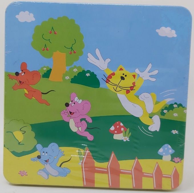 Scatola Latta Gioco Gatto e Topi Dal Negro Anni ‘80 Vintage