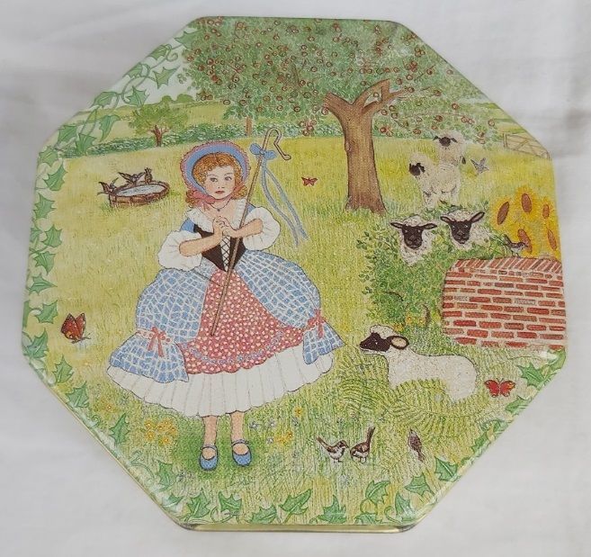 Scatola Latta Tin Box Bentley's Nursery Rhyme Collection Contadina Prato Little Bo Peep Scatola Latta Tin Box Bentley's Nursery Rhyme Collection Contadina Prato Little Bo Peep