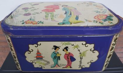 Scatola Latta Coppie Giapponesi Venchi Torino Tin Box Vintage Scatola Latta Coppie Giapponesi Venchi Torino Tin Box Vintage