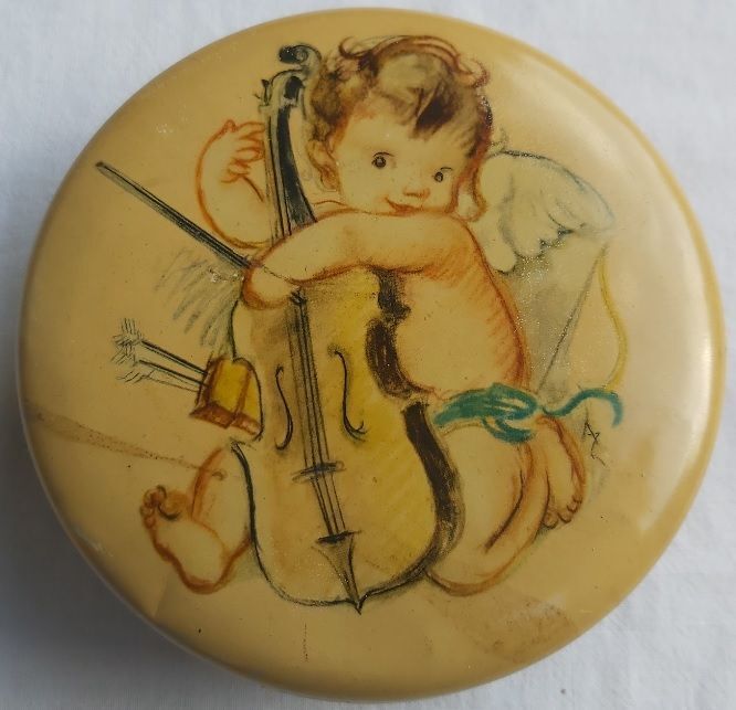 Scatola Latta Tin Box Dufour Caramelle Scatola Latta Tin Box Dufour Caramelle "Bimbo Angelo con Violino" Vintage Rara