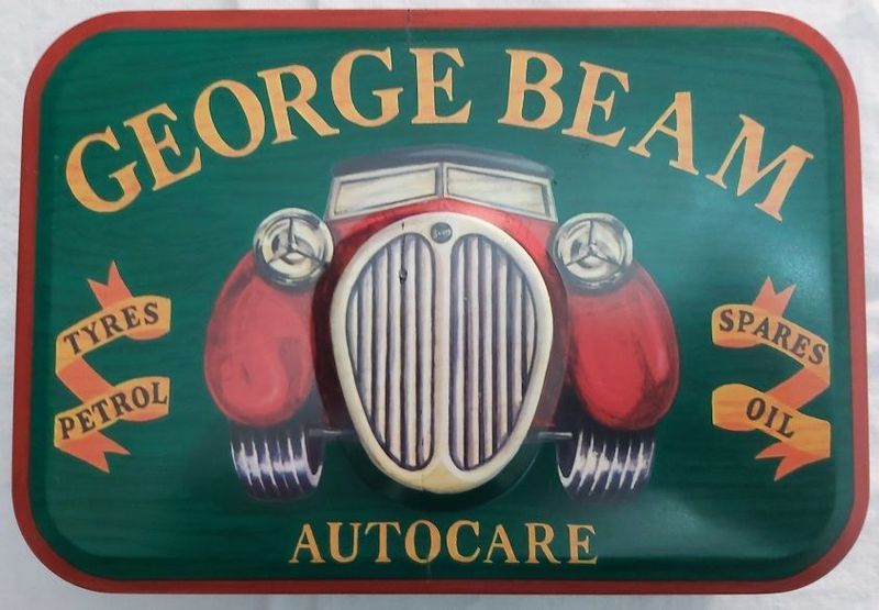 Scatola Latta Tin Box Boite en Etain George Beam Autocare 1991