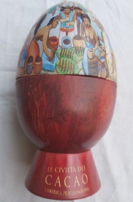 Scatola Latta Tin Box forma Uovo Le Civiltà del Cacao L’America Precolombiana Kinder anni ’90. Scatola Latta Tin Box forma Uovo Le Civiltà del Cacao L’America Precolombiana Kinder anni ’90.