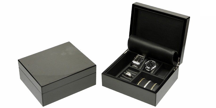 Scatola Porta Orologi e Gioie in Fibra di Carbonio Scatola Porta Orologi e Gioie in Fibra di Carbonio