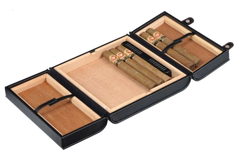 Scatola per Sigari Humidor da Viaggio Doppio