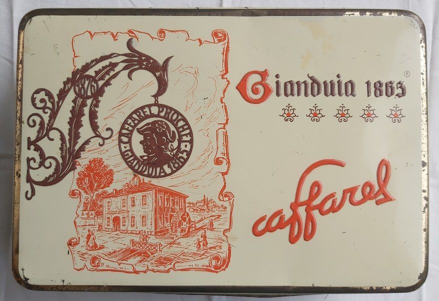 Scatola Latta Tin Box Caffarel Prochet Gianduia 1865 Mulino Vintage Scatola Latta Tin Box Caffarel Prochet Gianduia 1865 Mulino Vintage