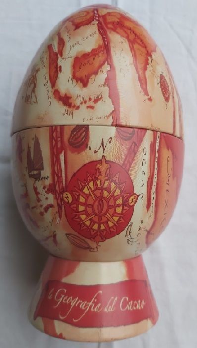 Scatola Latta Uovo Pasquale La Geografia del Cacao Kinder anni '90 Scatola Latta Uovo Pasquale La Geografia del Cacao Kinder anni '90