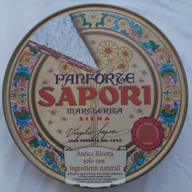 Scatola Latta Tin Box Panforte Sapori Margherita Siena 1997 Scatola Latta Tin Box Panforte Sapori Margherita Siena 1997