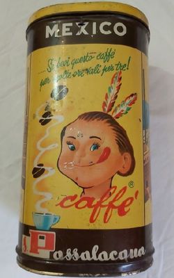 Scatola Latta Tin Box Mexico Caffè Passalacqua 1966 Vintage Scatola Latta Tin Box Mexico Caffè Passalacqua 1966 Vintage