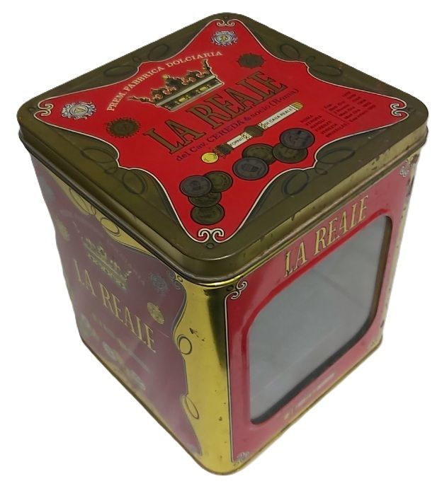 Scatola Latta Tin Box La Reale Premiata Fabbrica Dolciaria del Cavaliere Cereda Scatola Latta Tin Box La Reale Premiata Fabbrica Dolciaria del Cavaliere Cereda