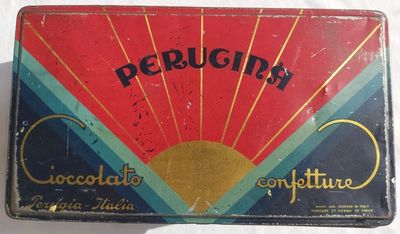 Scatola Latta Tin Box Perugina Cioccolato Confetture Perugia Italia Vintage Scatola Latta Tin Box Perugina Cioccolato Confetture Perugia Italia Vintage