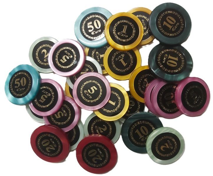 Serie CAMPOSTAFFI Fiches Gettoni Chips Professional Casinò Tondo Nero