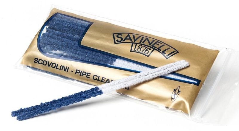 Scovolini Savinelli Pipa Duplex Semi Abrasivi Bicolore Bianco Blu