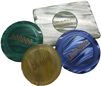 Serie ROMA LIRE Fiches Gettoni Chips Professional Effetto Madreperlato Serie ROMA LIRE Fiches Gettoni Chips Professional Effetto Madreperlato