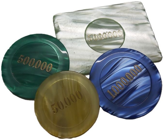 Serie ROMA LIRE Fiches Gettoni Chips Professional Effetto Madreperlato