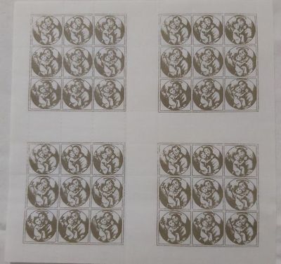 Serie di 36 Bocconcini Terapeutici Talismani Eduli Sangiuseppini Scapolari San Giuseppe con Bambino su Carta Velina Serie di 36 Bocconcini Terapeutici Talismani Eduli Sangiuseppini Scapolari San Giuseppe con Bambino su Carta Velina