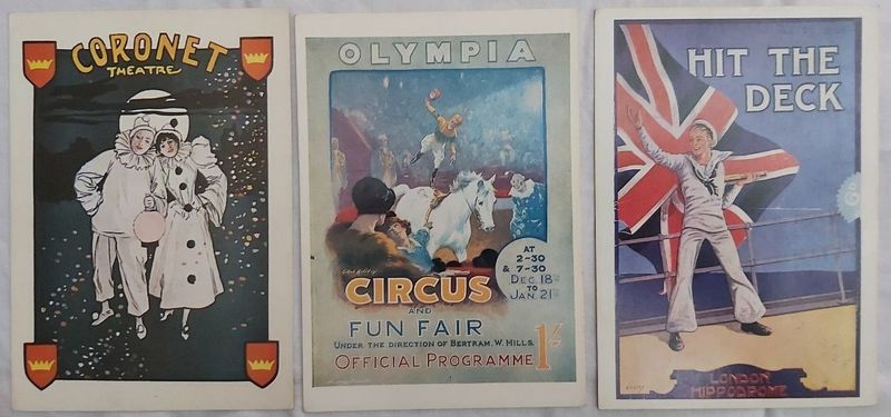 Serie Set 3 Cartoline Postali Non Viaggiate Victoria and Albert Museum Theatre Anni ’70